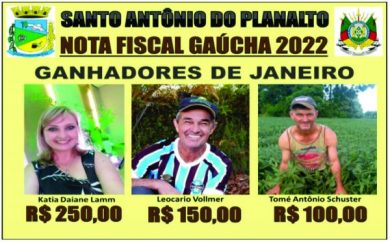 NFG GANHADORES DE JANEIRO DE 2022